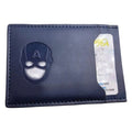 Personalized Leather Bat Mask Card Holder Wallet (Superhero Style)