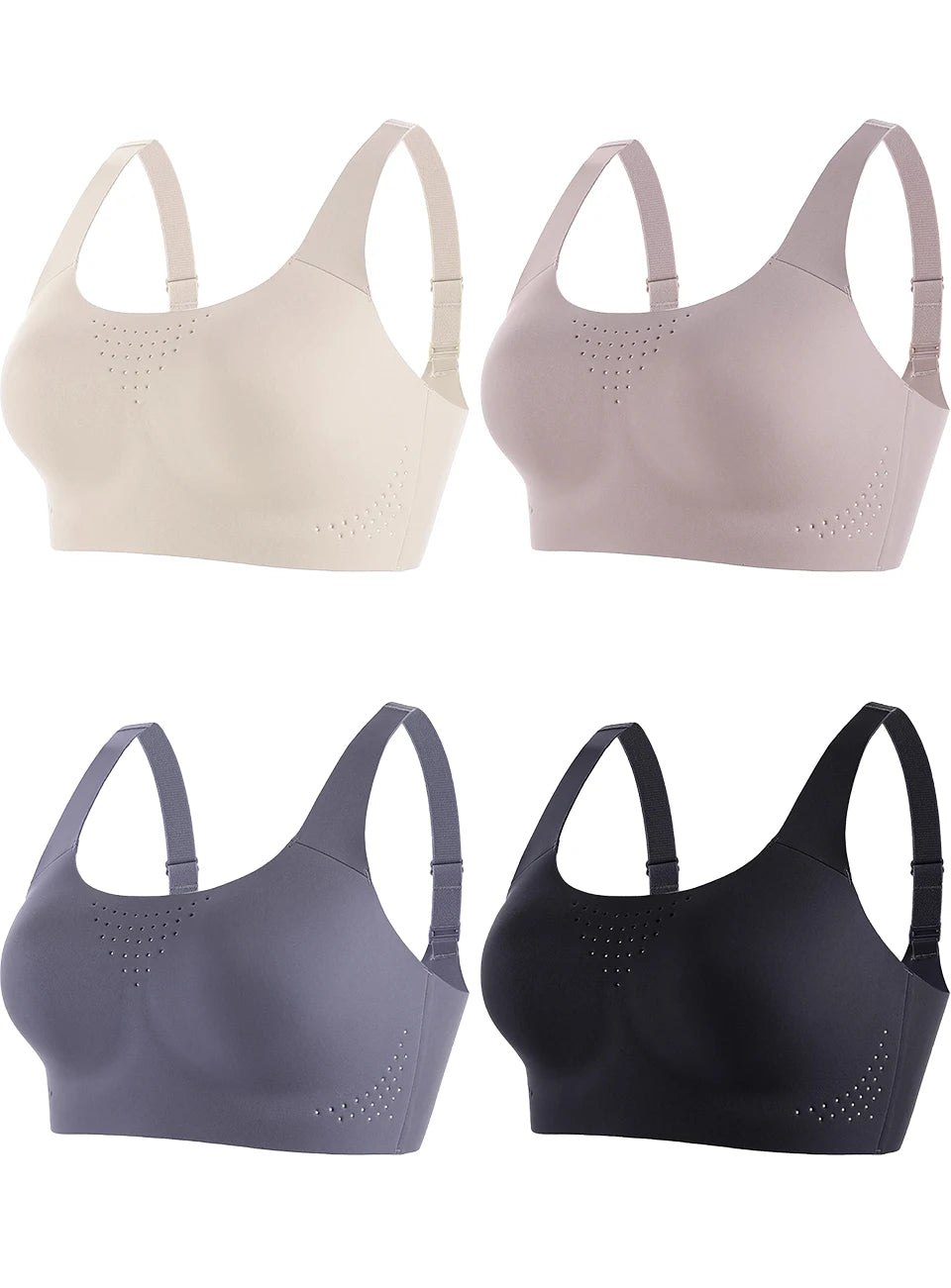 FallSweet Plus Size Wireless Sports Bra – Shockproof Thin Cup Bralette