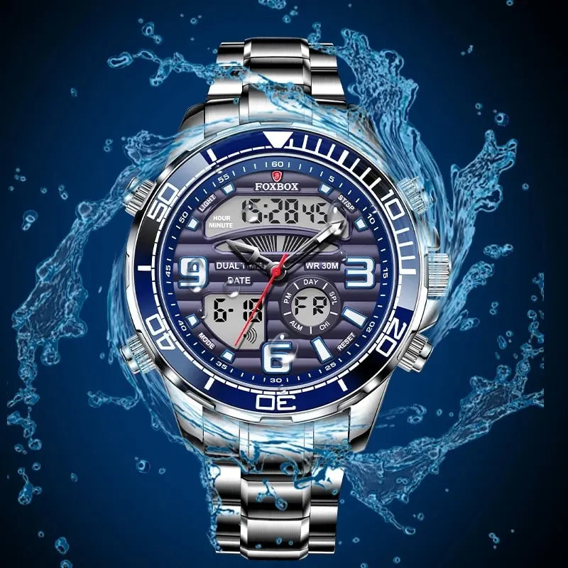 Top Brand  Luxury Waterproof  Digital Mens Watches Clock+Box