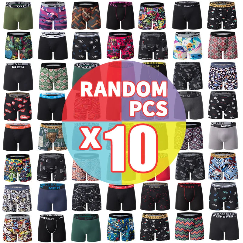 4/5/10 Pcs Fashionable Men's Long Underwear Casual