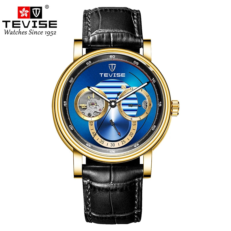 Automatic Watch for Men Leather Strap