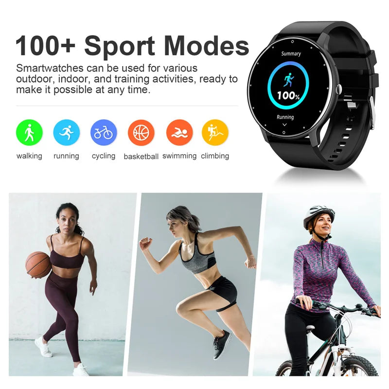 LIGE Smartwatch – Full Touch, Bluetooth Call, Waterproof Fitness Tracker for Android & iOS