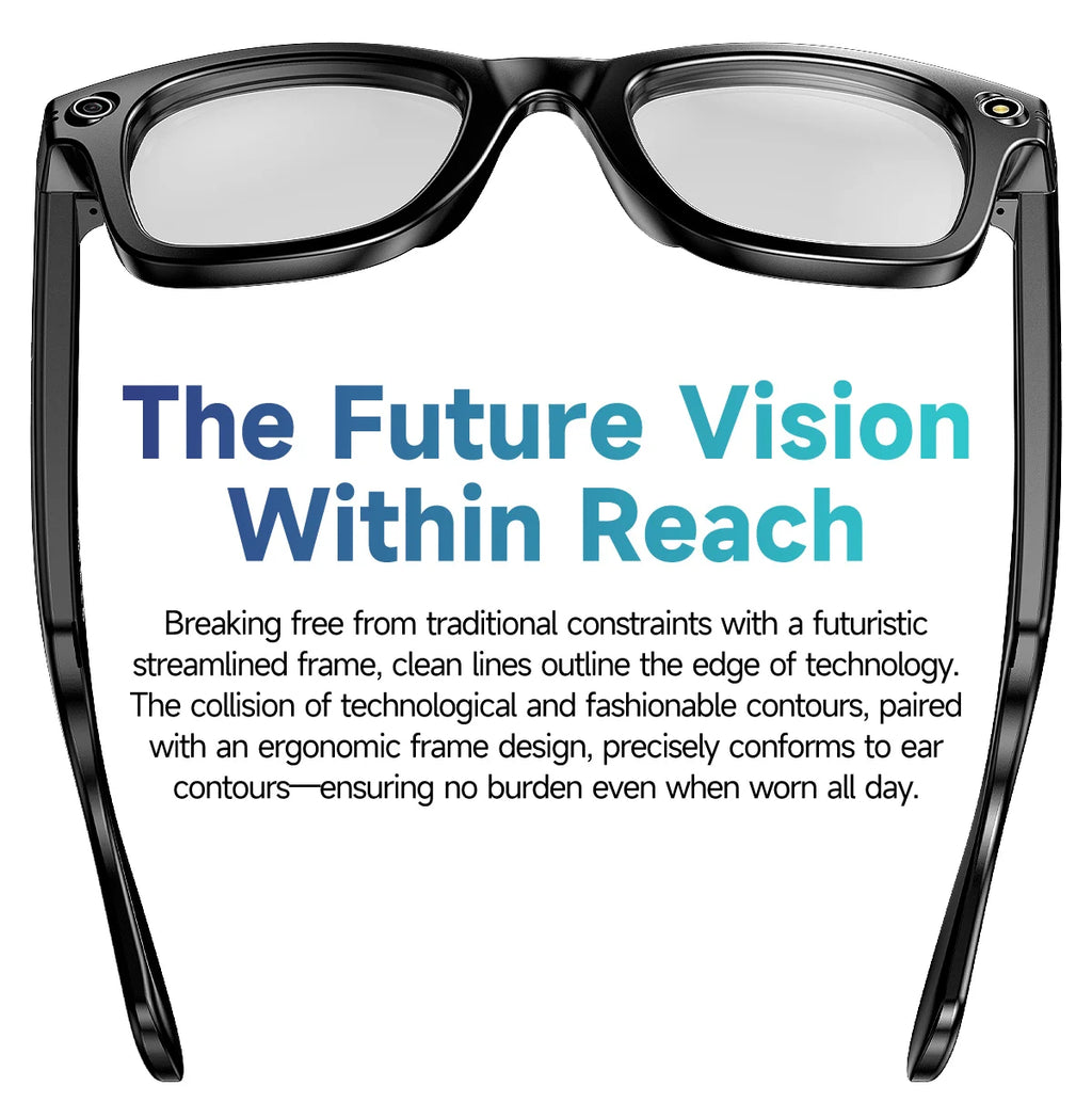 800W AI Camera Smart Glasses – Translation, Photo/Video, Waterproof, Calls, Color-Changing