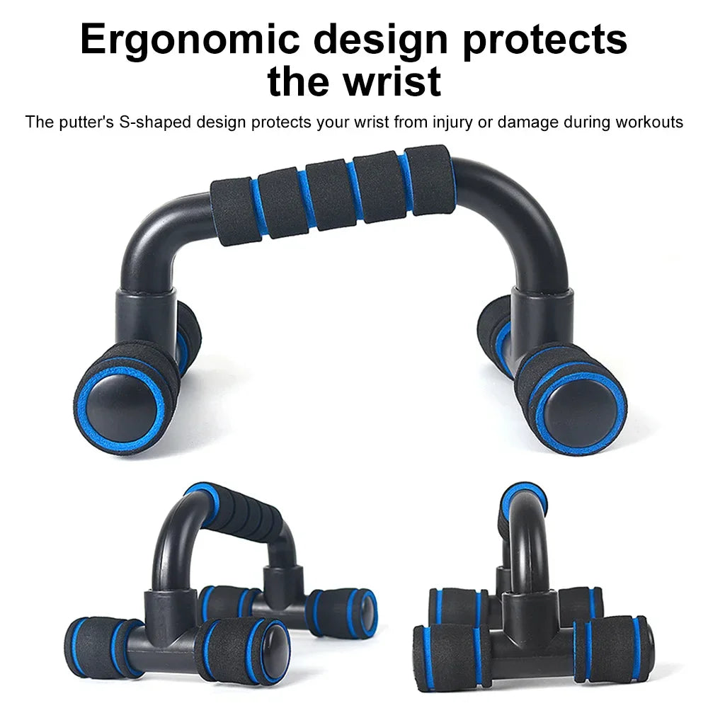 U-Shaped Push-Up Bars with Foam Grip (Home Gym Muscle Training)