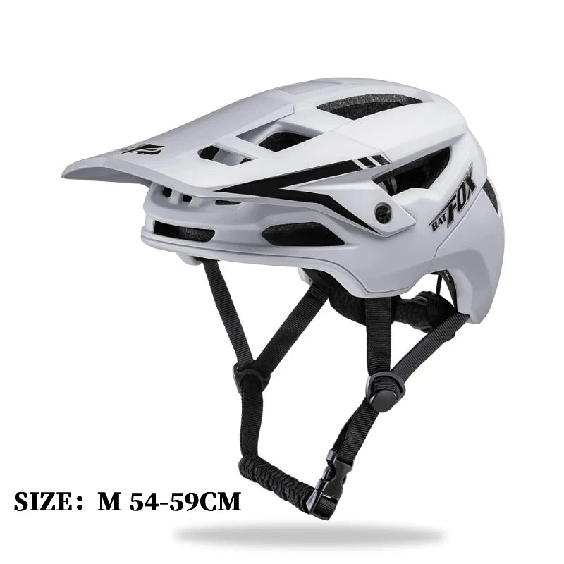 BATFOX Unisex MTB Bike Helmet – Matte Black Cycling Helmet