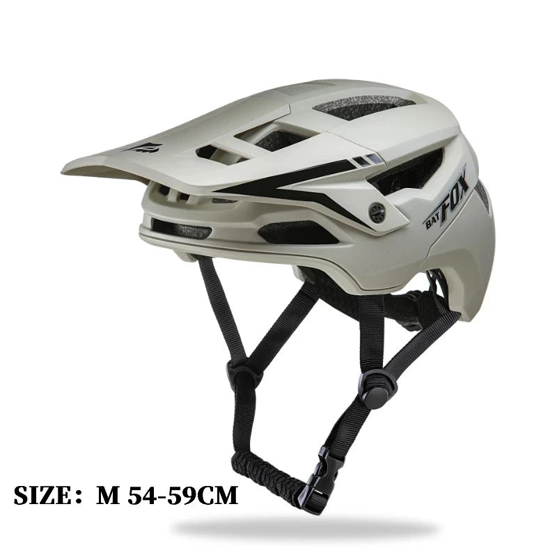 BATFOX Unisex MTB Bike Helmet – Matte Black Cycling Helmet