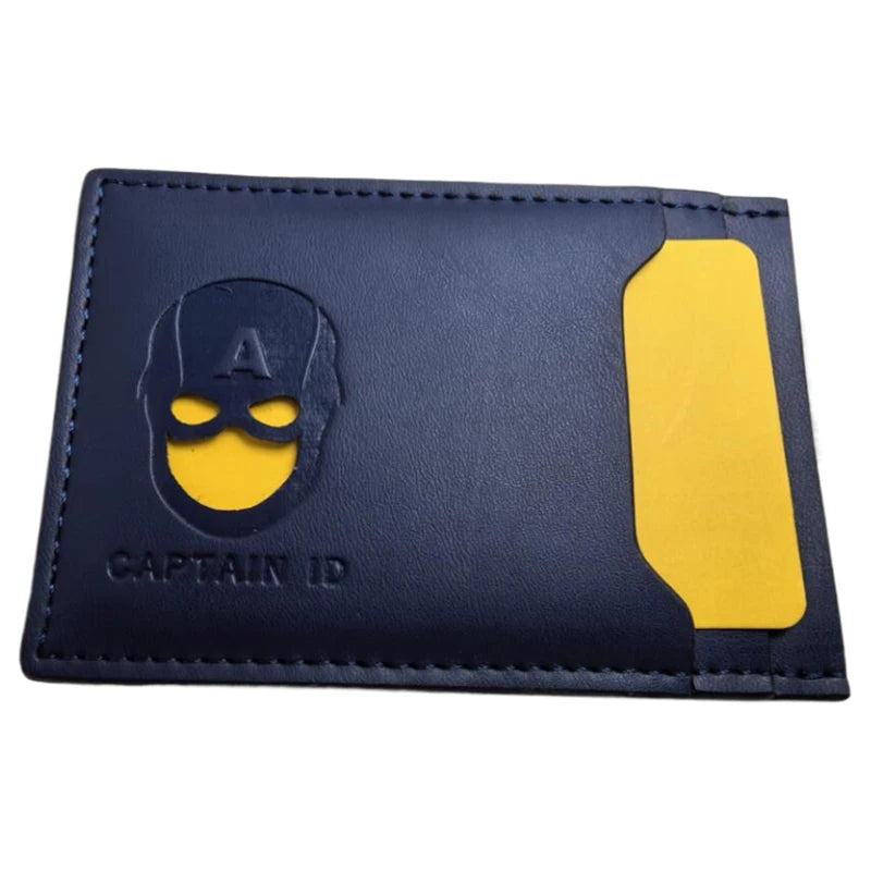 Personalized Leather Bat Mask Card Holder Wallet (Superhero Style)