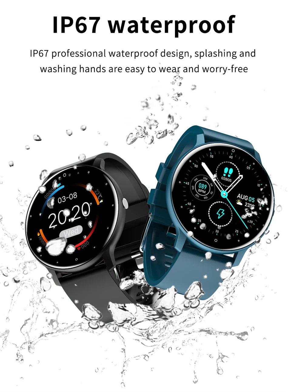 LIGE Smartwatch – Full Touch, Bluetooth Call, Waterproof Fitness Tracker for Android & iOS