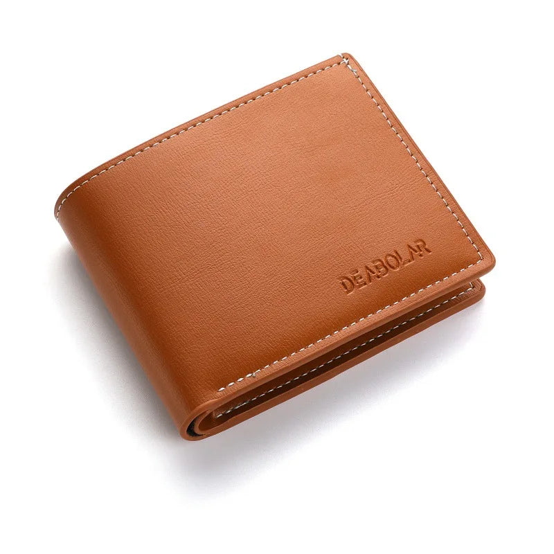 Pu Leather Men's Wallet Thin Folding Style