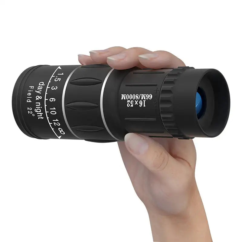 16x52 Monocular Telescope High-Power Dual Focus Optical Zoom