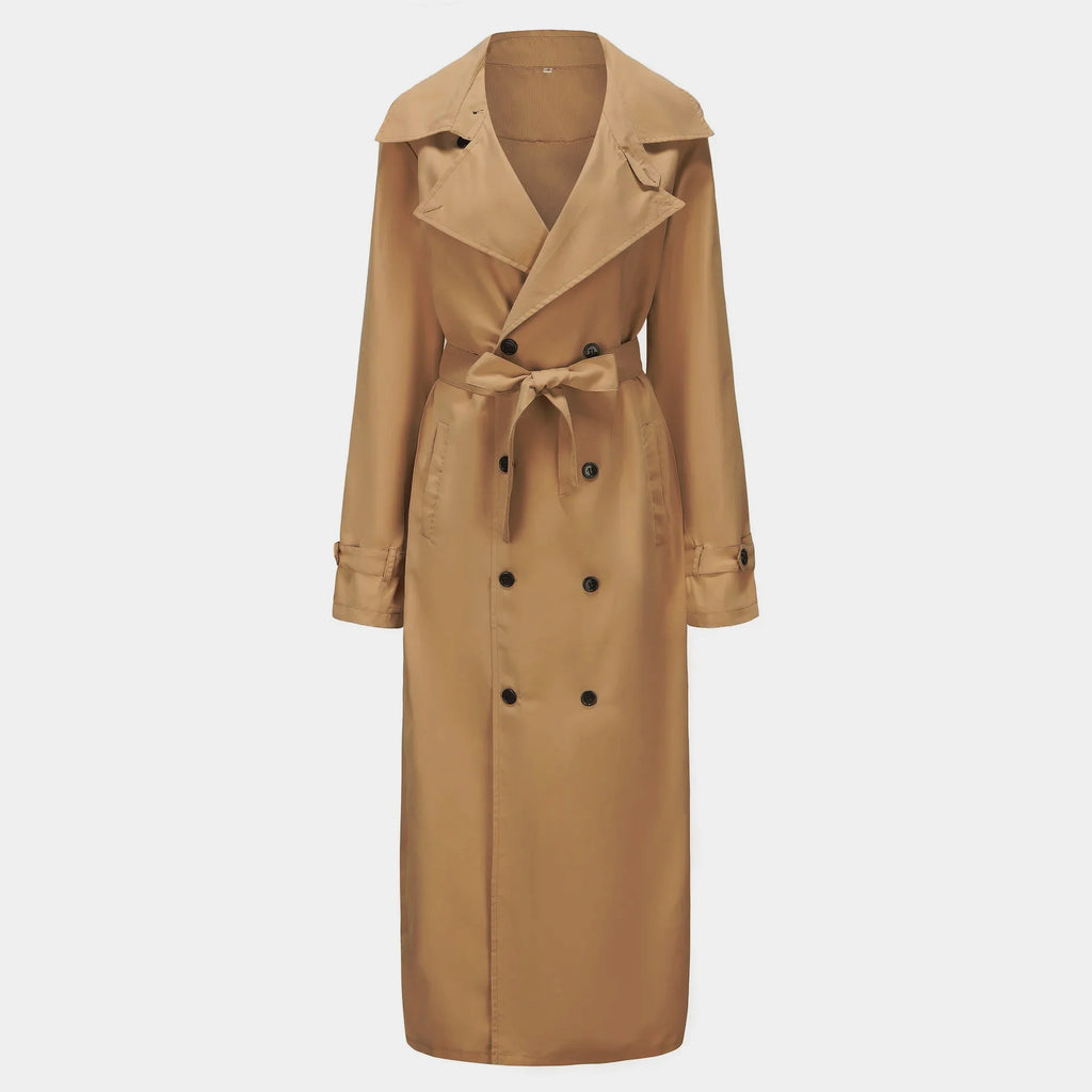 Men’s Overlong British Trench Coat with Epaulets (Spring Streetwear Style)
