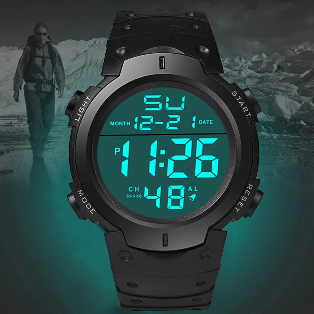Men Waterproof  Multifunction Electronic Watch
