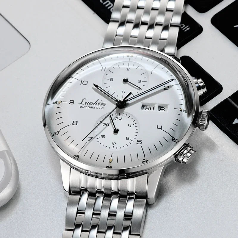 Stainless Steel Waterproof Business Men's Automatic Wristwatch