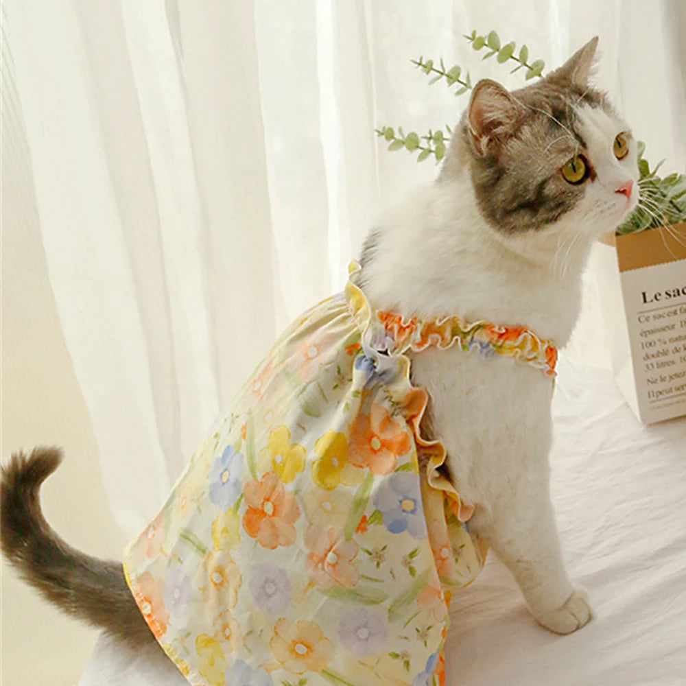 Cats Cotton Summer  Skirt Dresses