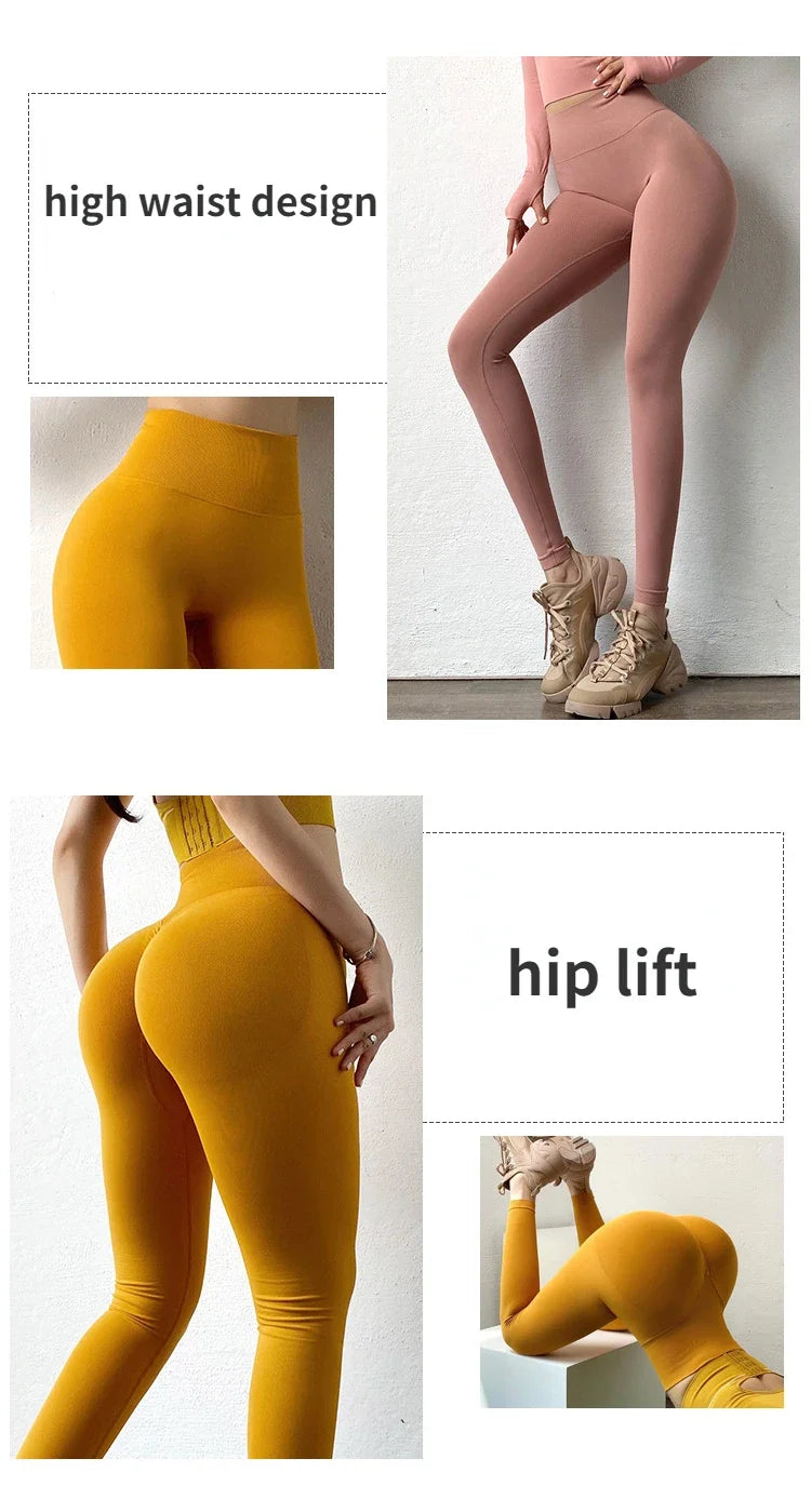 High Waist Women Elastic Leggings Push Up Butt