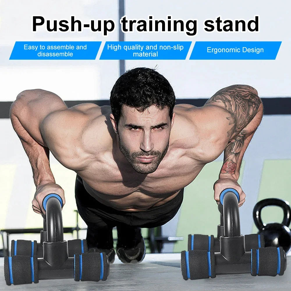 U-Shaped Push-Up Bars with Foam Grip (Home Gym Muscle Training)