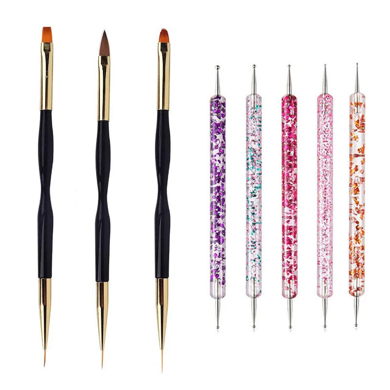 5/20Pcs Nail Art Brush Design Tip Painting Drawing