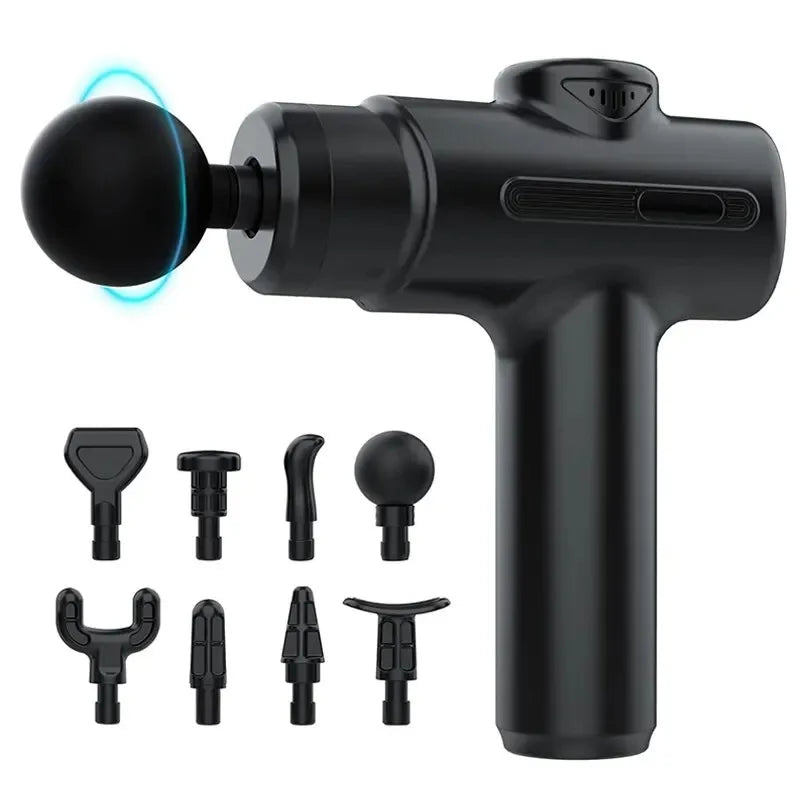Electric Deep Tissue Massage Gun – 8 Attachments for Full-Body Muscle Relaxation, Sports & Fitness