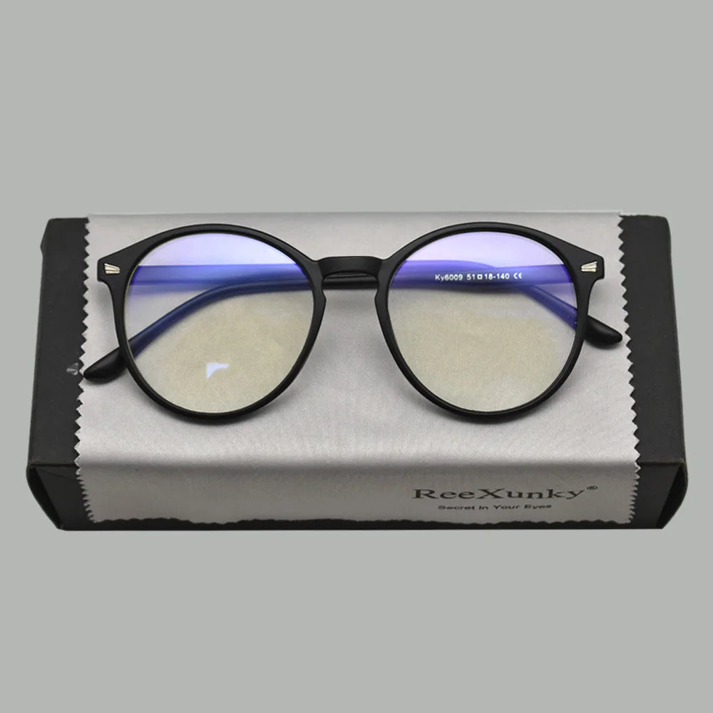 Photochromic Unisex Anti Blue Rays Glasses Round Frame