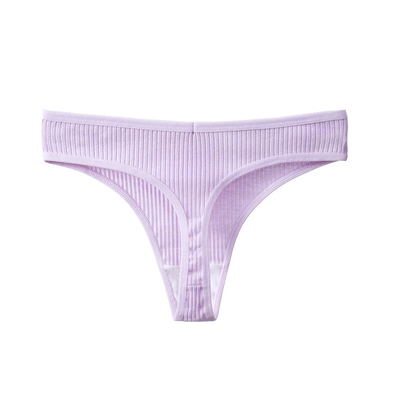 Women’s Cotton Striped Thong Panties – Sexy Cozy Lingerie
