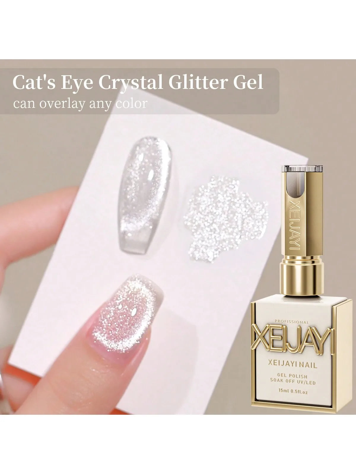 15ml Silver Cat Eye Magnetic Gel Polish.