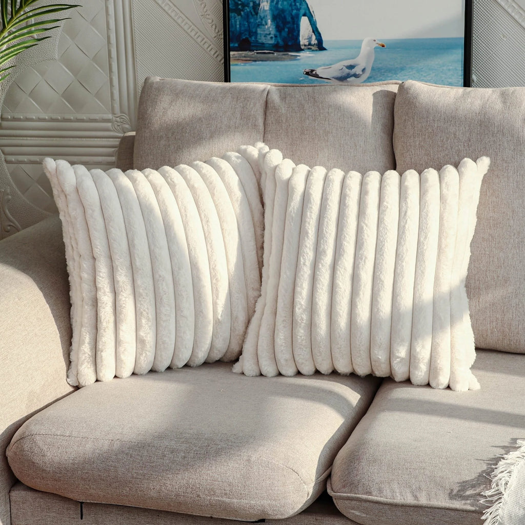 1pc Stripe Corduroy Pillow Case,Creative Home Fabric