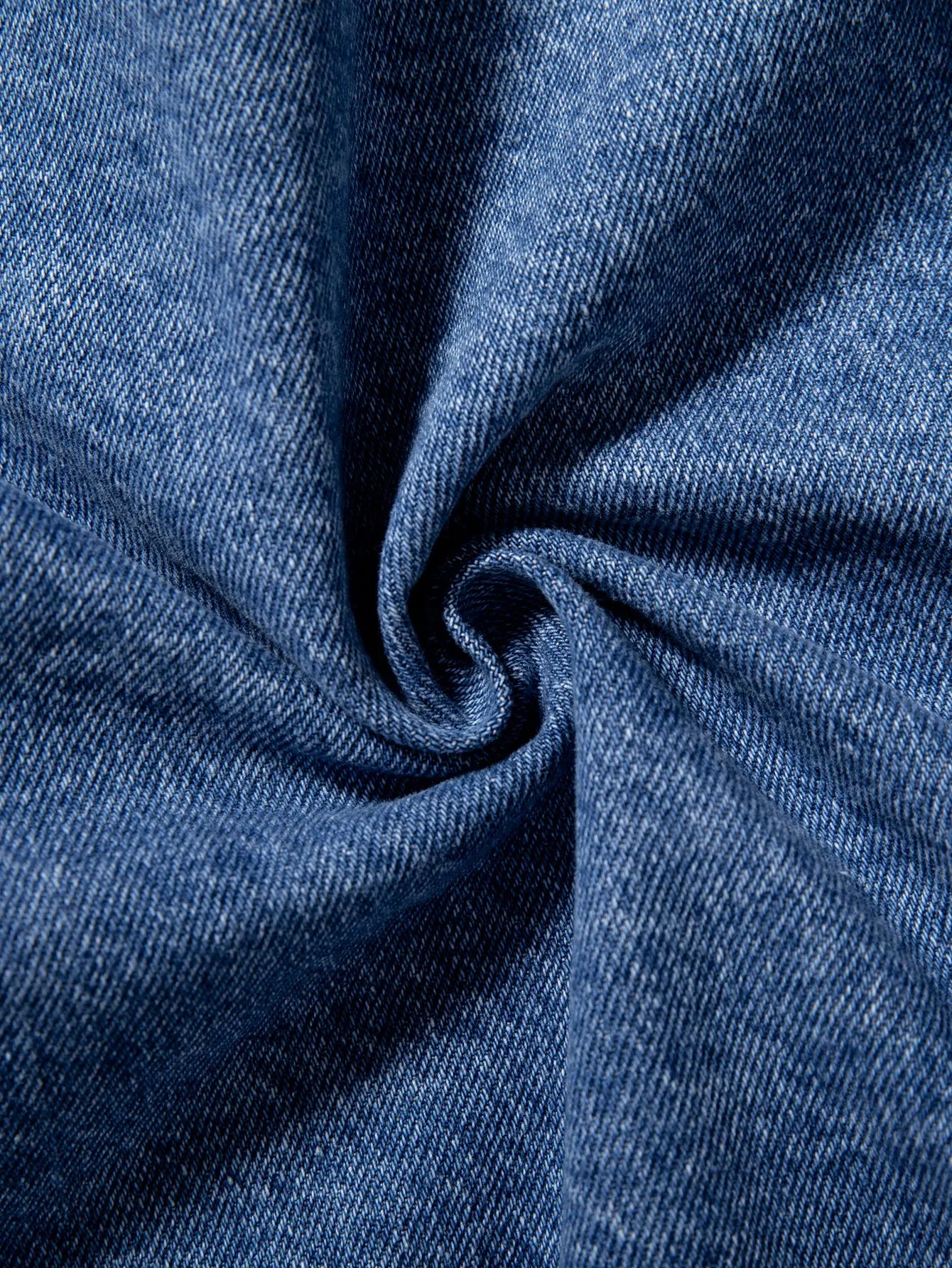 Men’s Blue Denim Jacket – Multi-Pocket Casual Street Style