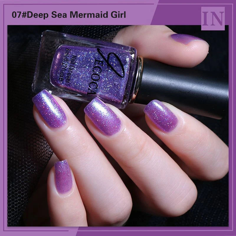 Laser Glitter Nail Polish Rainbow 8ml