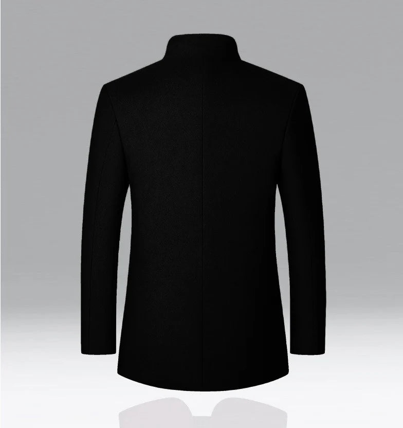 Men’s Winter Faux Leather Jacket – Windproof & Fleece-Lined