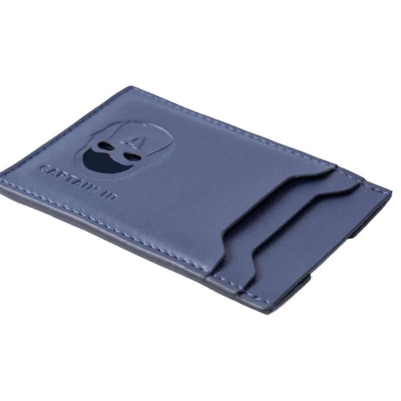 Personalized Leather Bat Mask Card Holder Wallet (Superhero Style)