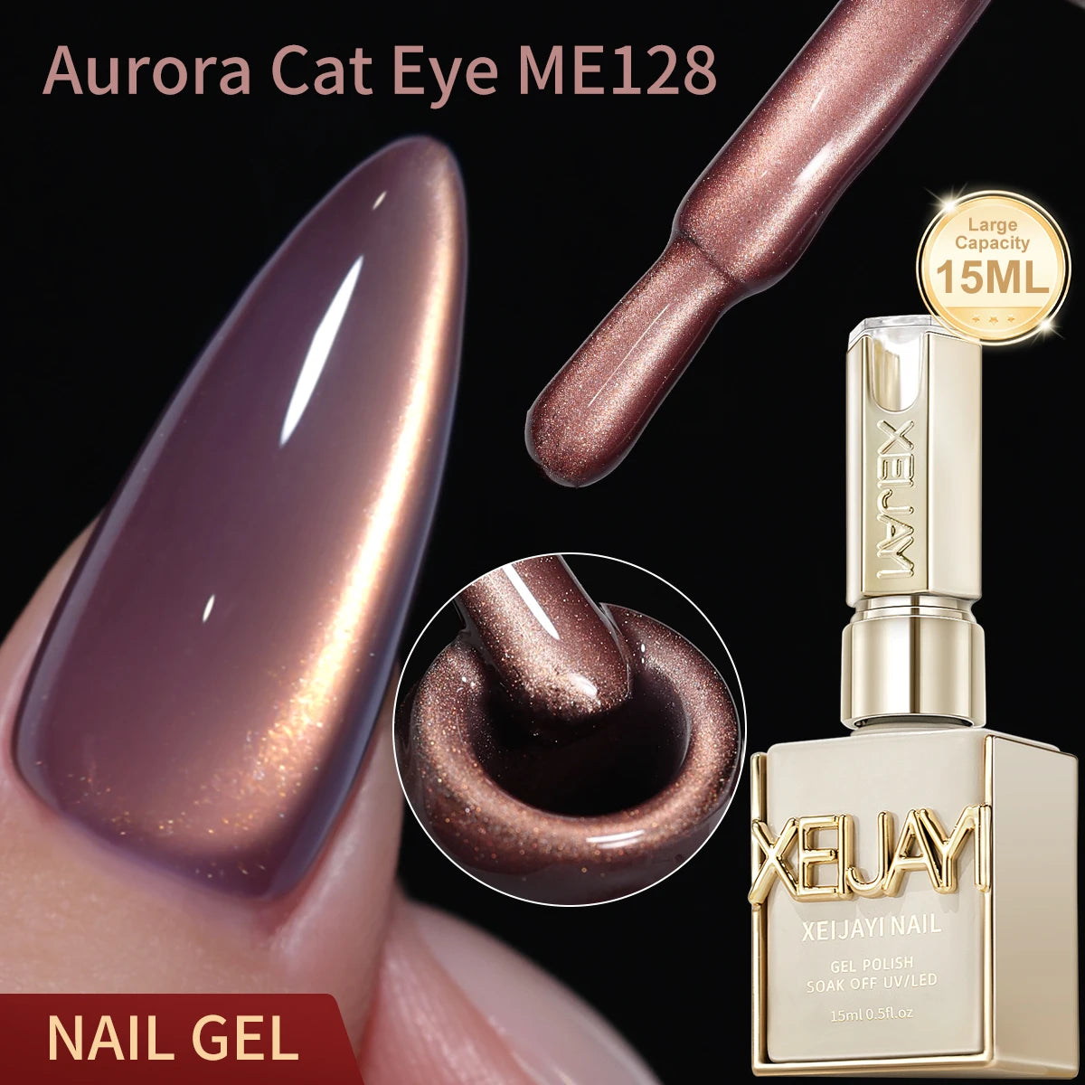 15ML Cat eye Nail Gel polish Semi Permanent Nail Art Soaking