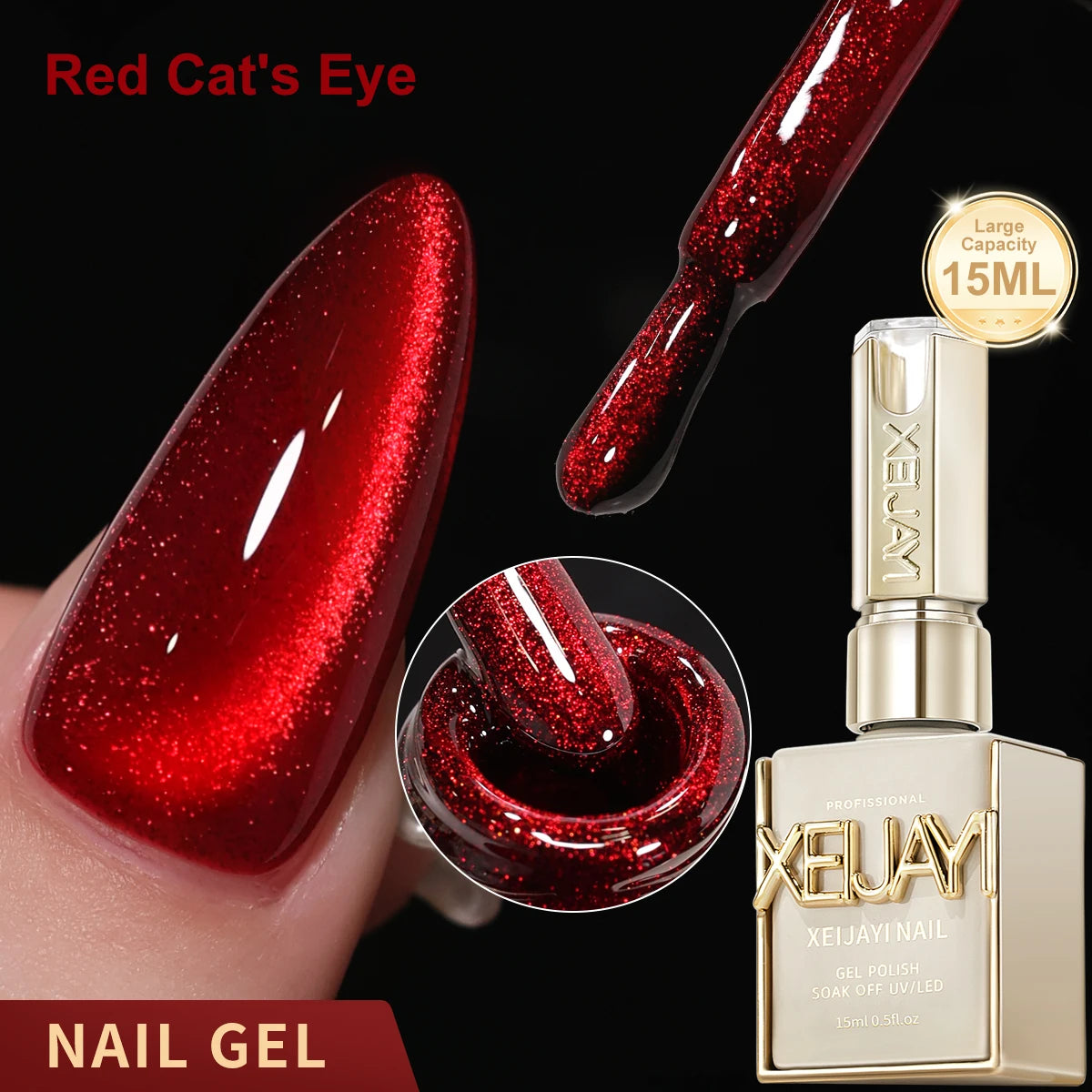 15ML Cat eye Nail Gel polish Semi Permanent Nail Art Soaking