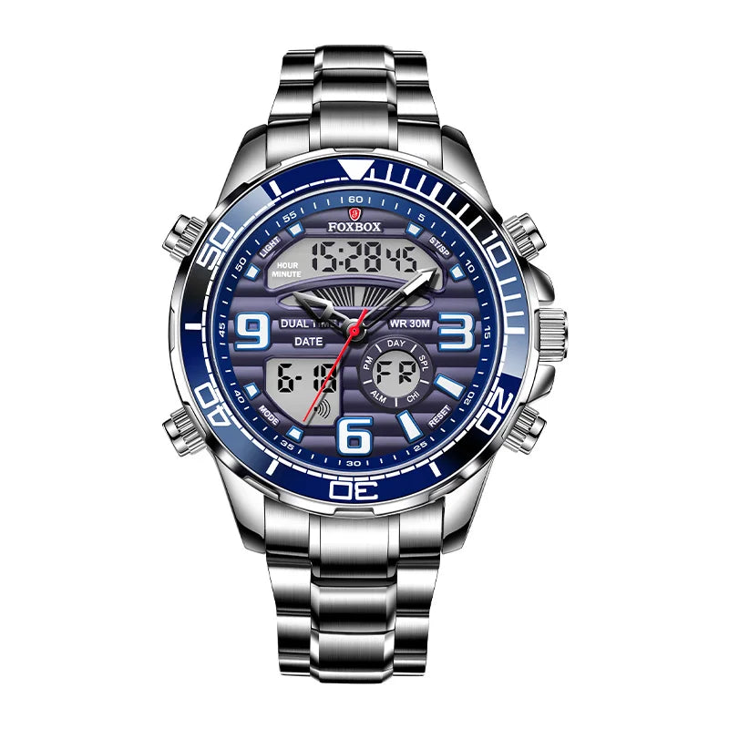 Top Brand  Luxury Waterproof  Digital Mens Watches Clock+Box