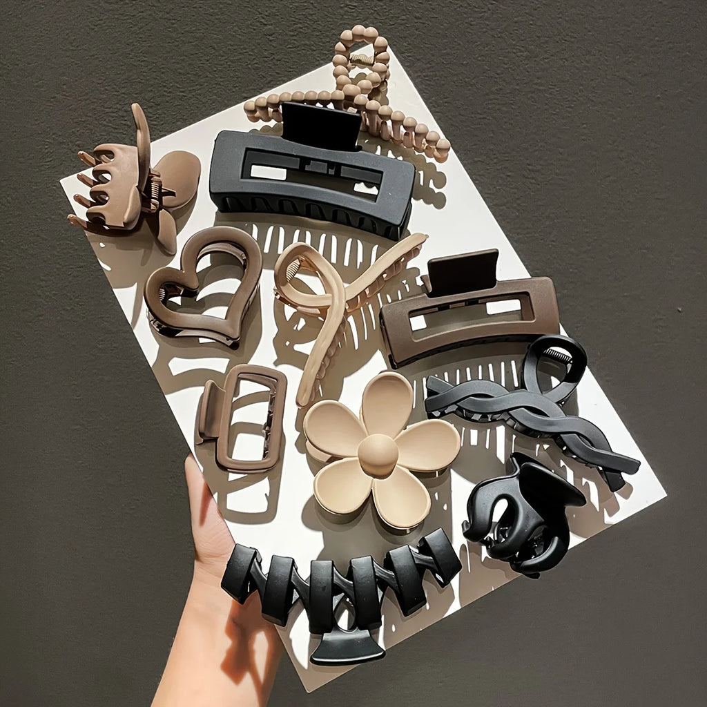 11pcs Women's High-end Frosted Clip