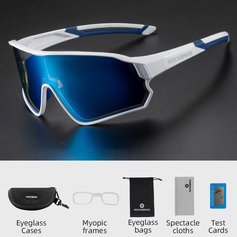 ROCKBROS Polarized Cycling Sunglasses UV400 – Ultralight Large Frame Bike Glasses