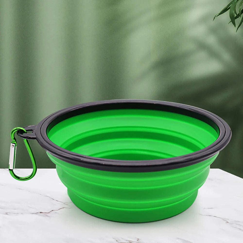 Outdoor Portable Pet Folding Silicone  Bowl
