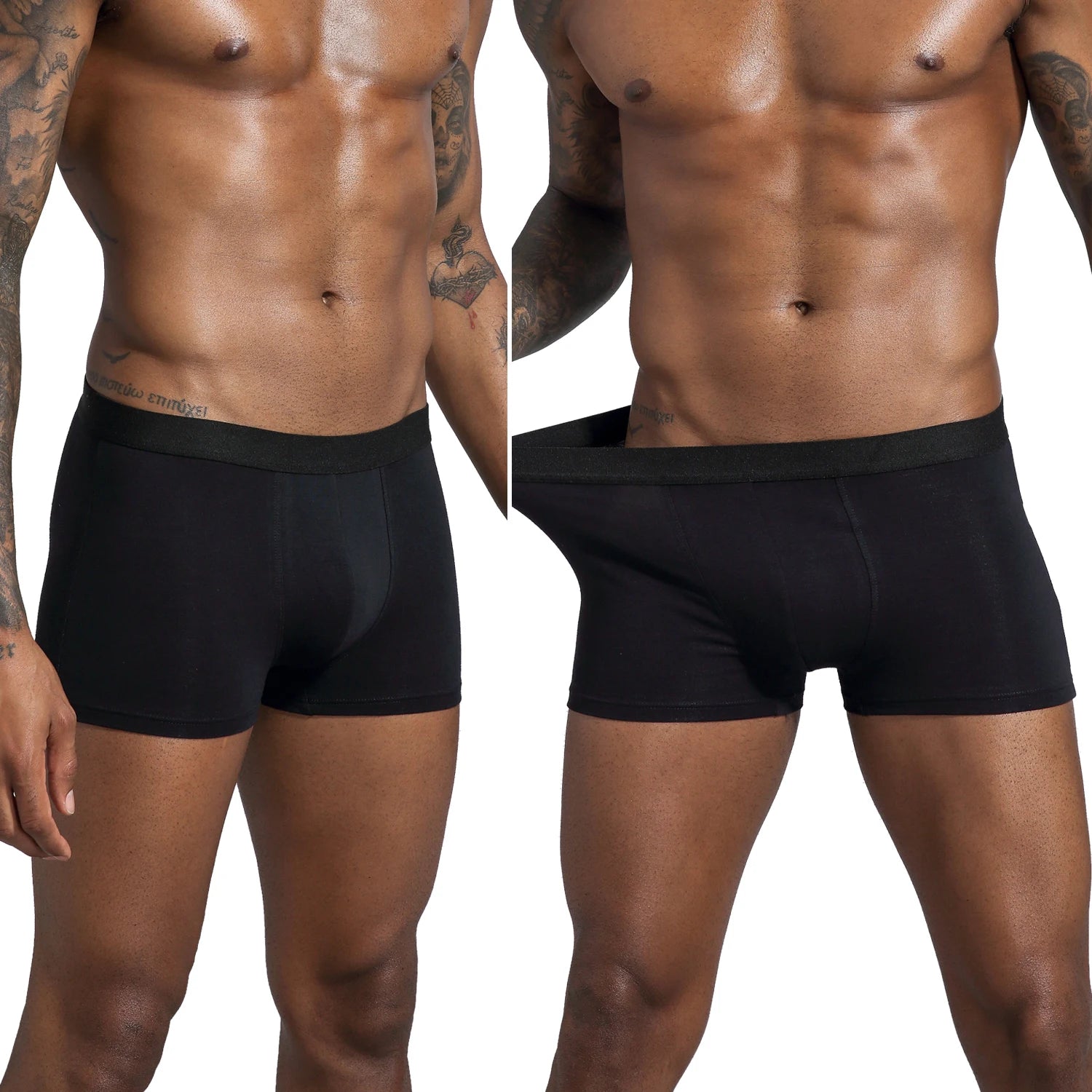 6-Pack Men’s Cotton Boxer Briefs – Luxury Underwear Set
