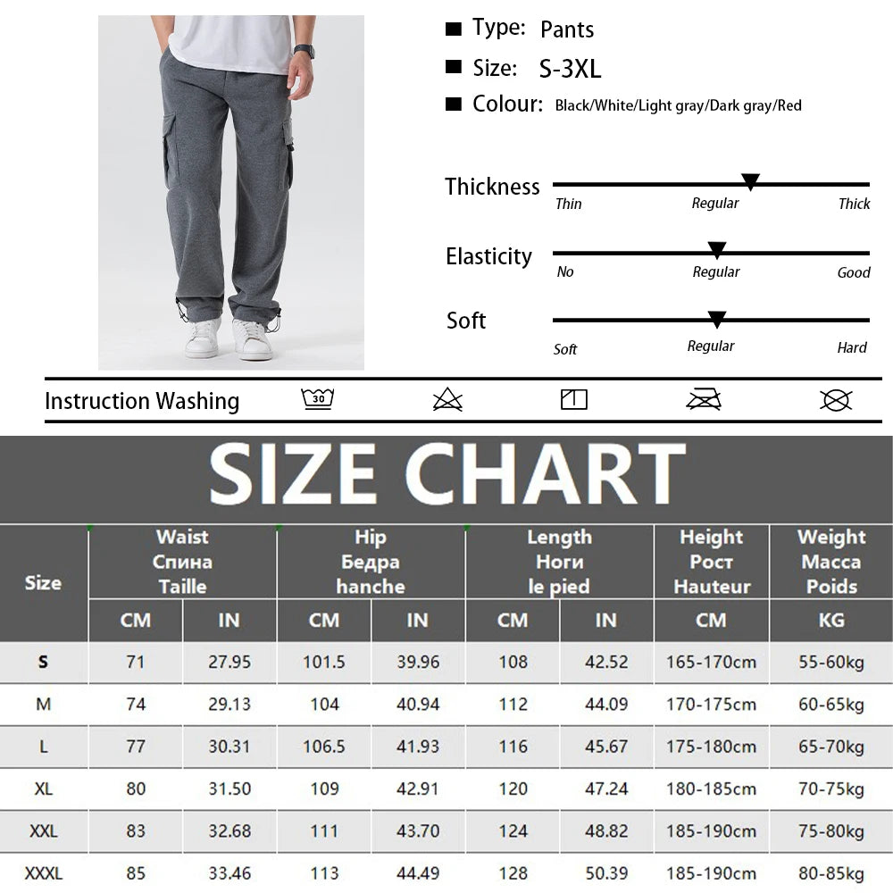 Men’s Loose Straight-Fit Jogger Sweatpants