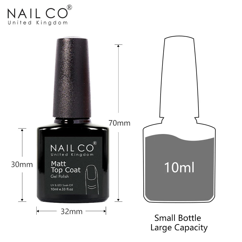 NAILCO 10ml Matte Top Gel Nail Polish